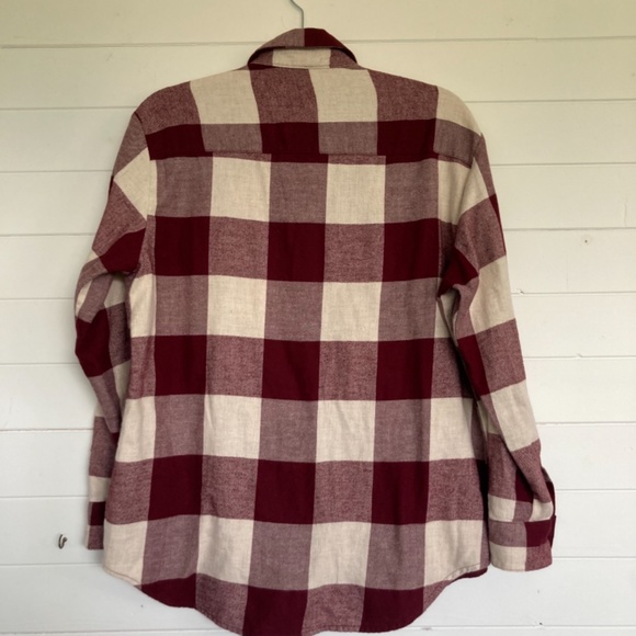 Oversized Plaid Flannel Boyfriend Tunic Shirt - Picture 2 of 2
